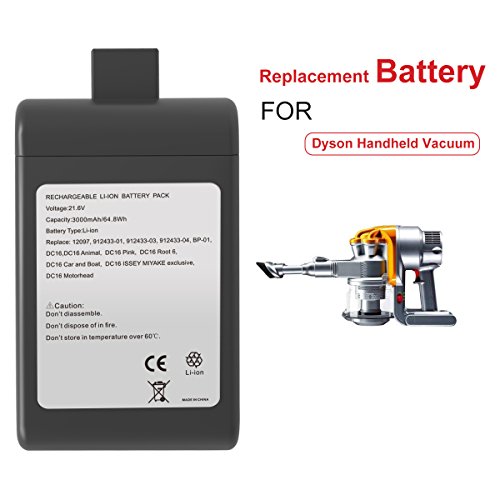 ARyee DC16 Batería Compatible con Dyson DC16, DC12, DC16 Animal, DC16 Root-6 Aspirador inalámbrico de Mano, Reemplazo para Dyson 912433-01 912433-03 912433-04 12097 BP01