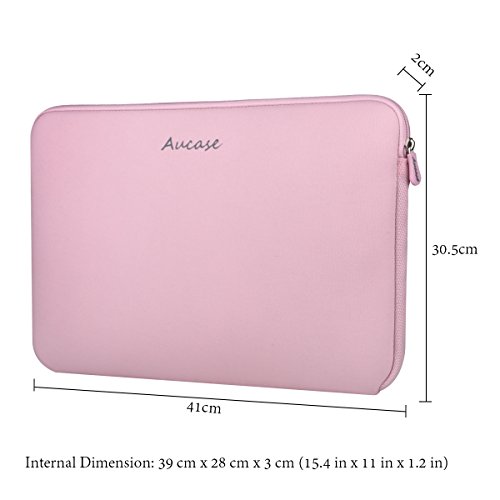 Aucase 11-15,6 Pulgadas Funda para Ordenadores Portátiles, Funda Protectora Neopreno para Hombre y Mujer (15,6 Pulgadas, Bebé Rosa)