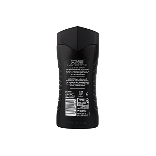 Axe Dark Temptation Lote de 3 geles de ducha para hombre de 250 ml