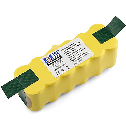 BAKTH 14.4V 4500mAh Ni-MH Batería para Roomba 500 510 520 530 532 535 540 545 550 552 555 560 562 570 580 581 582 585 595 600 610 620 630 631 650 660 700 760 770 780 790 800 870 880