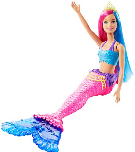 Barbie Dreamtopia Muñeca Sirena, pelo rosa y azul (Mattel GJK08)