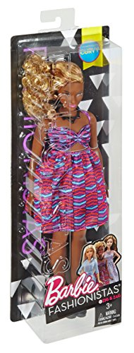 Barbie - Fashionista, muñeca con Vestido Zigzag (DVX79)