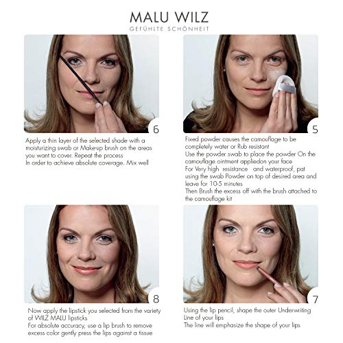 Base de maquillaje correctora de Malu Wilz – Crema camuflaje tono Cream Light Sandy Beach