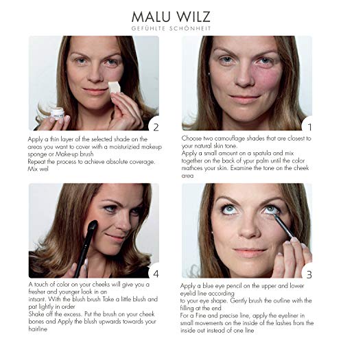 Base de maquillaje correctora de Malu Wilz – Crema camuflaje tono Cream Light Sandy Beach