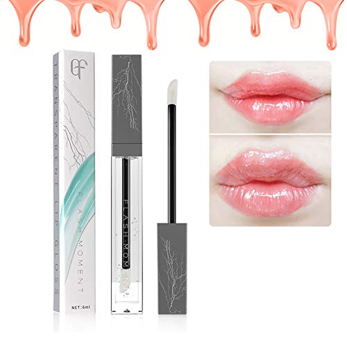 Beito Clear Lip Gloss 1PC Transparent Lip Gloss Brillo no pegajoso Lip Gloss Natural Lip Primer Lips Bálsamo de tratamiento de aceite humectante para labios secos (6ML)