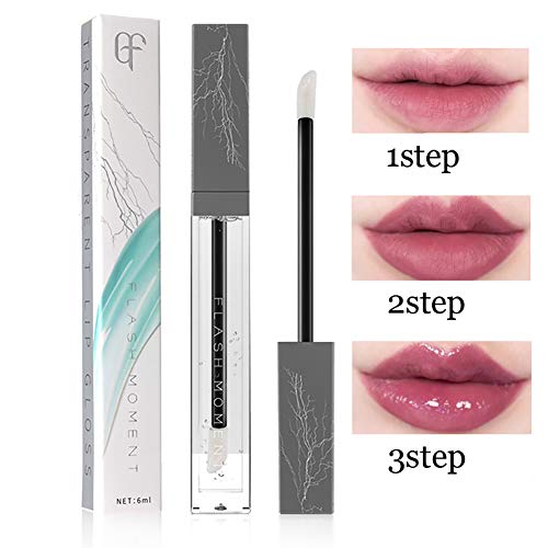 Beito Clear Lip Gloss 1PC Transparent Lip Gloss Brillo no pegajoso Lip Gloss Natural Lip Primer Lips Bálsamo de tratamiento de aceite humectante para labios secos (6ML)