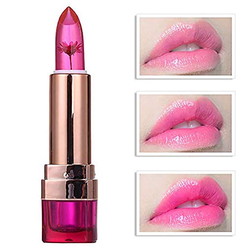 Beito Jalea del lápiz labial Hidratar Cambio de temperatura del color mágico decoloración jalea labial maquillaje profesional(Rosado)