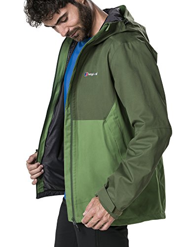 Berghaus FELLMASTER del Hombres Chaqueta 3 en 1 para Hombre, Hombre, Color Kale/Bronze Green, tamaño S