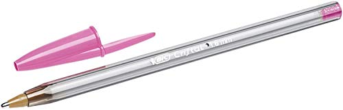 BIC Cristal Fun bolígrafos Punta Ancha (1,6 mm) – Rosa, Caja de 20 unidades