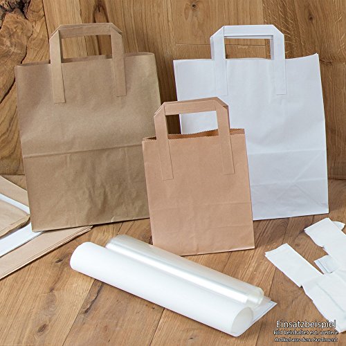 BIOZOYG Bolsas Grandes de Papel respetuosas del Medio Ambiente I Bolsas de Regalo Bolsas de Papel biodegradables, compostables I 250 x Bolsas de Papel marrón 22 x 10 x 28 cm