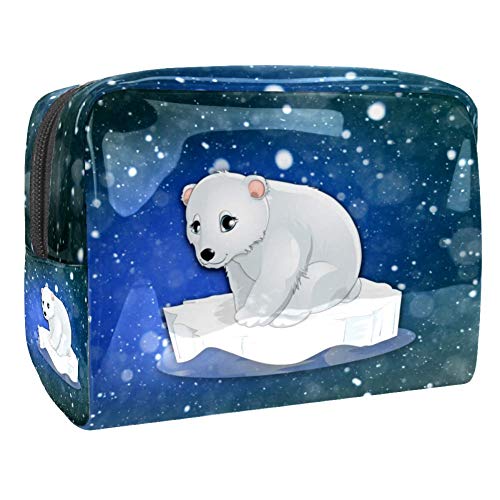 Bolsa de Aseo Neceser Oso de mar de Nieve Hombre y Mujeres Impermeable Neceser de Viaje Bolsa de Cosmético Viajes Vacaciones Fiesta Elementos Esenciales 18.5x7.5x13cm