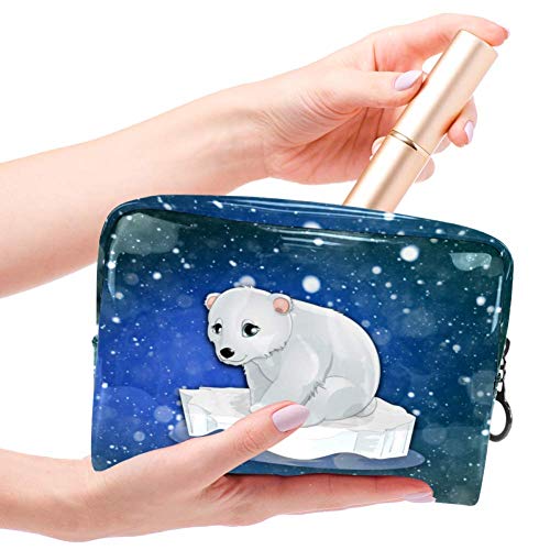 Bolsa de Aseo Neceser Oso de mar de Nieve Hombre y Mujeres Impermeable Neceser de Viaje Bolsa de Cosmético Viajes Vacaciones Fiesta Elementos Esenciales 18.5x7.5x13cm