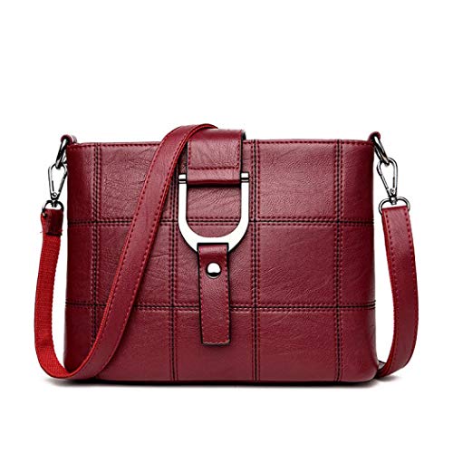 Bolso cruzado de las mujeres, bolso de hombro femenino ocasional de la vendimia de las mujeres de cuero suave de la moda