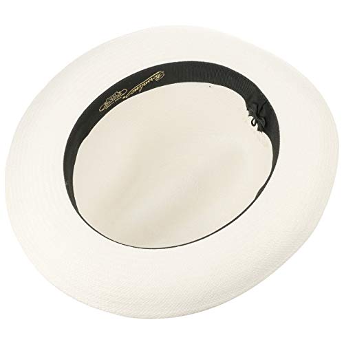 Borsalino Sombrero Panamá Black Small by Panamásombrero de Paja (58 cm - Natural)