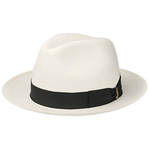 Borsalino Sombrero Panamá Black Small by Panamásombrero de Paja (58 cm - Natural)