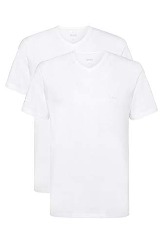 BOSS T-shirt Vn 2p Co Camiseta, Blanco (White 100), Medium (Pack de 2) para Hombre