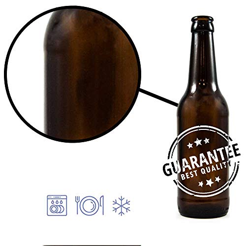 Botellas vacias de cerveza 33cl reutilizables con chapa incluidas | kit 20 botellines y 200 chapas para elaborar cervezas artesana | Pack de botella elaboracion artesanal en casa