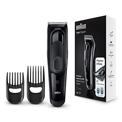 Braun HC 5050 Maquinilla Cortar Pelo Profesional - Cortapelos con 17 ajustes de longitud, negro