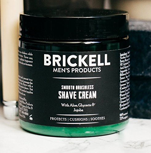 Brickell Men’s Products – Crema de Afeitar Suave Sin Brocha para Hombres - Natural y Orgánica – 147 ml