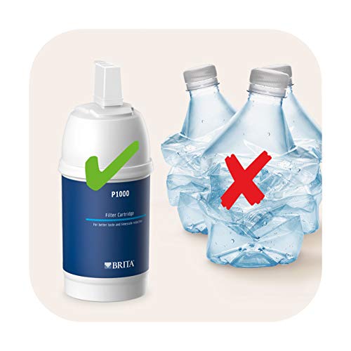 BRITA P1000 - Filtro de Agua para grifo con recambios para 12 meses de agua filtrada, 1 cartucho