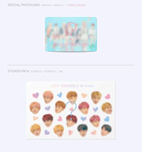 BTS LOVE YOURSELF Answer Album [F ver.] BANGTAN BOYS 2CD + Official Poster + Mini Book + Photo Card + Sticker Pack + Gift (4 Photo Cards Set)