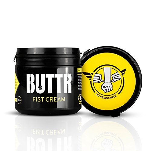 BUTTR Fisting Cream (500ml) Lubricante a base de silicona, crema lisa y gruesa para penetración dura, sin perfume en blanco, protege contra lesiones, es más amigable con la piel, con instrucciones