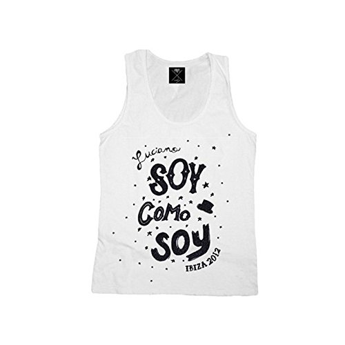 Cadenza Vagabundos Camiseta de Tirantes Luciano Soy como Soy - Blanco, S - Small