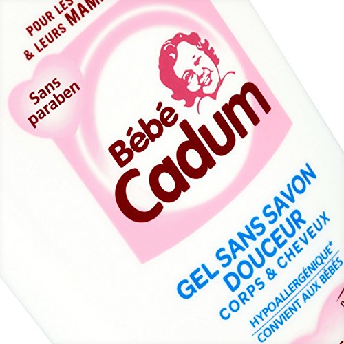 Cadum Gel Sans Savon Corps et Cheveux - champú de bebé (Almendra, Frasco dispensador, 750 ml)