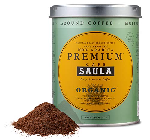 Café Saula Premium Ecológico 100% arábica molido - Pack 3 botes de 250 gr