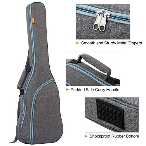 CAHAYA Bolsa Guitarra Electrica Acolchada 9mm Funda para Guitarra Electrica con Un Bolsillo Frontal para Libros de Música