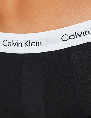 Calvin Klein 3p Low Rise Trunk Bóxer, Schwarz (Black 001), L (Pack de 3) para Hombre