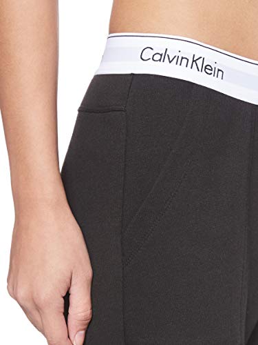 Calvin Klein Bottom Pant Jogger Pantalones de Deporte, Negro (Black 001), Talla única (Talla del Fabricante: Small) para Mujer