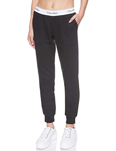 Calvin Klein Bottom Pant Jogger Pantalones de Deporte, Negro (Black 001), Talla única (Talla del Fabricante: Small) para Mujer