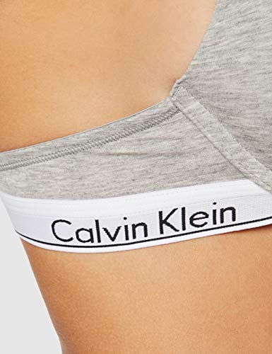 Calvin Klein Cotton-Modern T-Shirt (W.O EMBED Sujetador con aros, Gris (Grey Heather 020), 95C (Talla del fabricante: 0C36) para Mujer