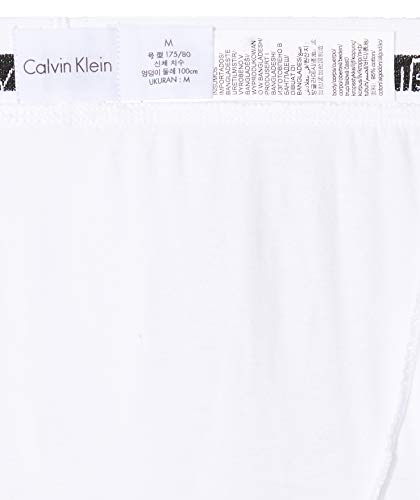 Calvin Klein Hombre - Pack de 3 bóxers de tiro medio - Cotton Stretch, Blanco, L, (Pack de 3)