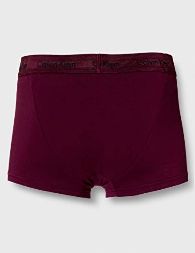 Calvin Klein Low Rise Trunk 3pk, Bóxer Hombre, Azul (LOST BLUE/ WILD FERN/ RAISIN TORTE WFL), X-Large