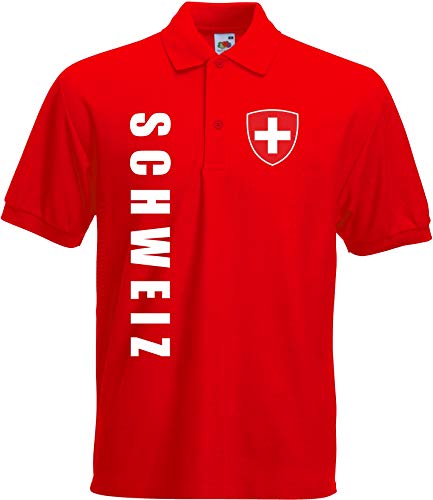 Camiseta de Manga Corta para niños con diseño de la Bandera de Suiza Rojo 164 cm