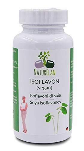 Cápsulas de isoflavonas de soja - vegano - 90 cápsulas - cada una contiene 100mg de extracto de soja y 40mg de isoflavonas