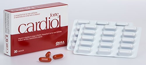 Cardiol forte - Suplemento para el colesterol con Omega-3, arroz rojo y CoQ10-30 perlas