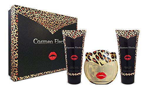 Carmen Electra EDP Spray/loción corporal y gel de ducha Set de regalo, 3,4/5/5 oz