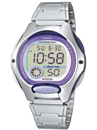 Casio Reloj Digital para Mujer de Cuarzo con Correa en Acero Inoxidable LW-200D-6AVEF