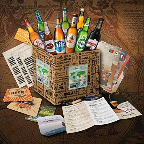 "CERVEZAS DEL MUNDO" Selección de las 9 cervezas más exclusivas del mundo. Paquete de degustación. Excelente idea de regalo para hombres jóvenes y adultos