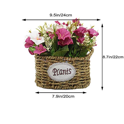 Cesta de flores de seda artificial, arreglos florales, centros de mesa de flores falsas, regalo para bodas, hogar, cocina, jardín, sala de estar, hotel, oficina, fiesta, decoraciones florales, negro