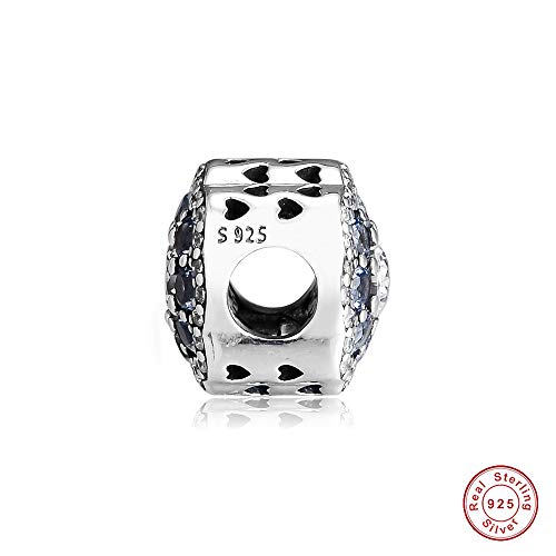 CHICBUY 2019 primavera azul flor grano 925 plata DIY se adapta para pulseras Pandora originales encanto joyería de moda