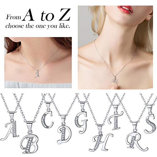 ChicSilver G Collares Elegantes Clásicos Letras Nombres Colgante Pequeño para Cuello Clavícula