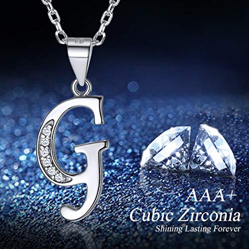 ChicSilver G Collares Elegantes Clásicos Letras Nombres Colgante Pequeño para Cuello Clavícula