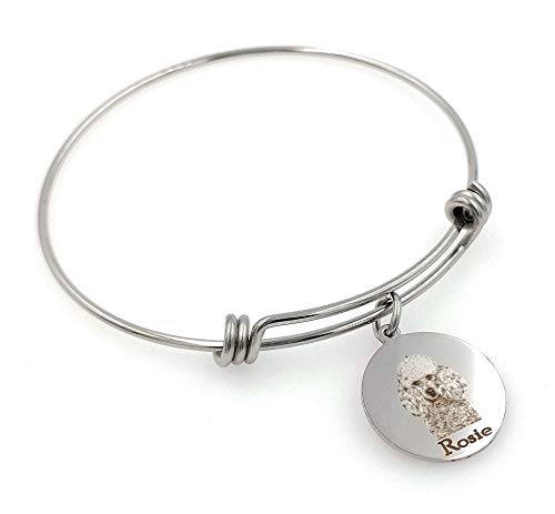 Chloe & Violet Jewelry Caniche Brazalete Pulsera-Personalizada, Grabado, Ampliable