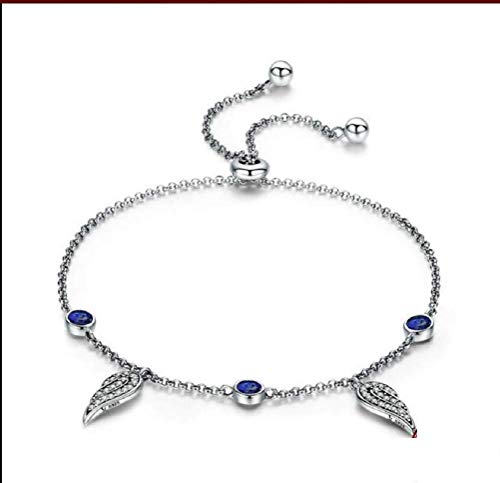 CHOUCHOU Colgante Pendientes S925 Pulsera de Plata esterlina Pulsera de ala de Duende Femenino Pulsera