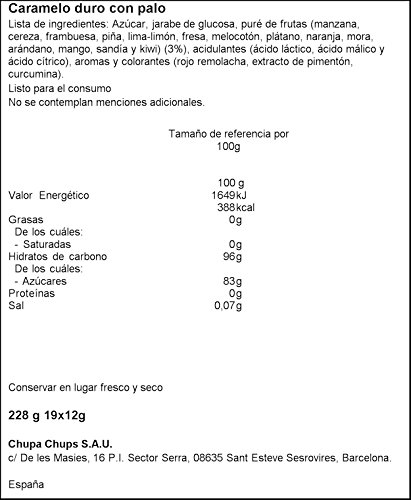 Chupa Chups Original, Caramelo con Palo de Sabores Variados, Flower Bouquet de 19 unidades de 12gr. (Total 228 gr.)