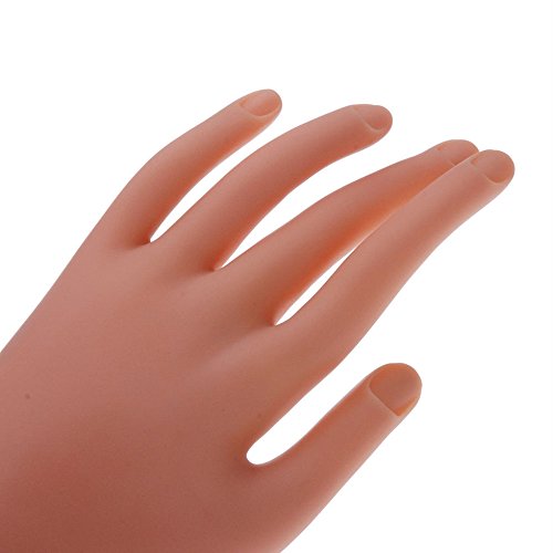 Cisixin Mano De Caucho Dedos De Práctica Flexible Manicura,para Práctica del Arte del Clavo Manicura